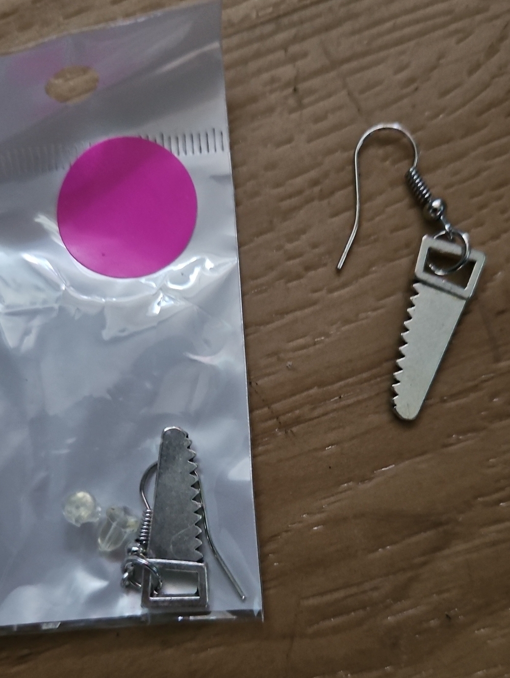 Saw Blade Dangle Earrings